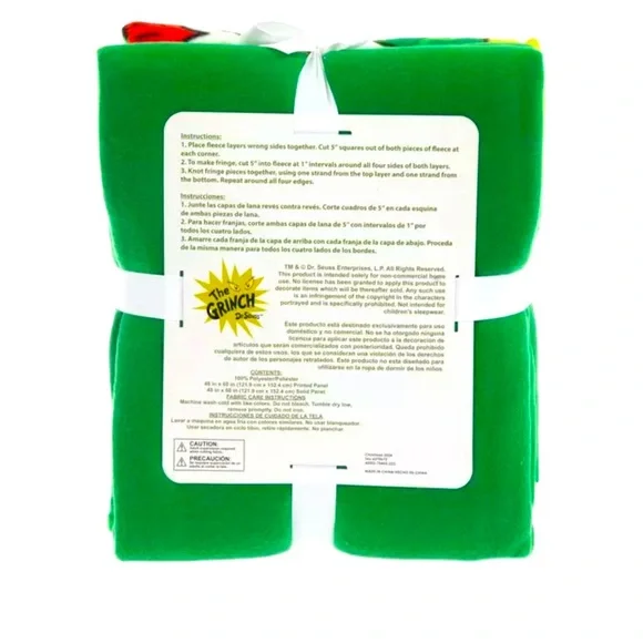 Grinch No-Sew Throw Blanket Craft Kit - Picture 5 of 6